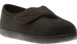 Foamtreads Kendale Black Wool Slipper
