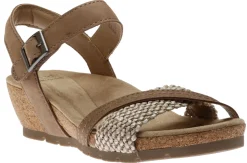 Best Earth Kendra Kennedy Mushroom Brown Wedge Sandal