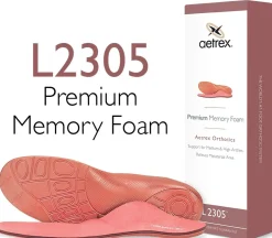Clearance Aetrex L2305 Women's Premium Memory Foam Orthotics With Metatarsal Support