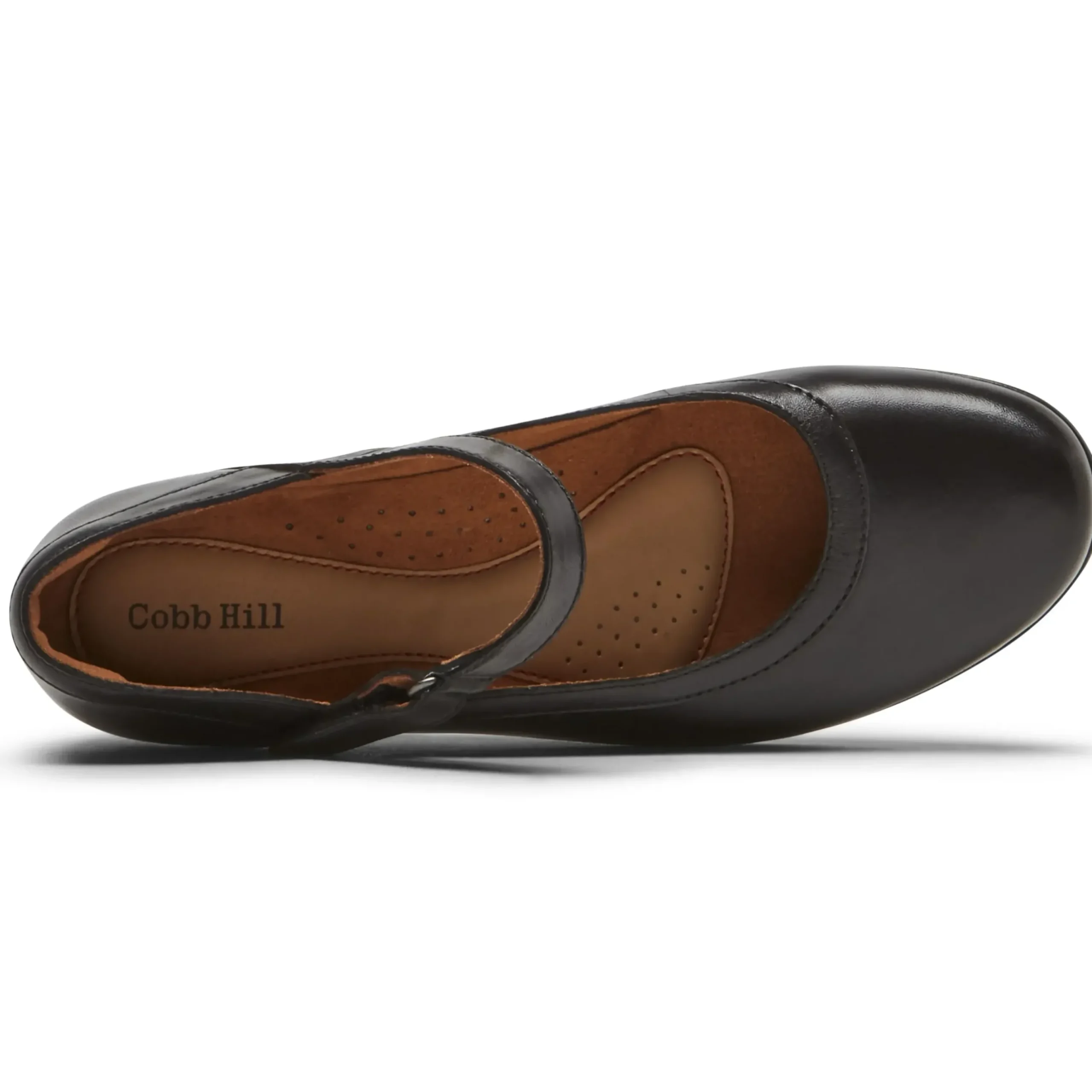 New Cobb Hill Laurel Black Leather Mary Jane