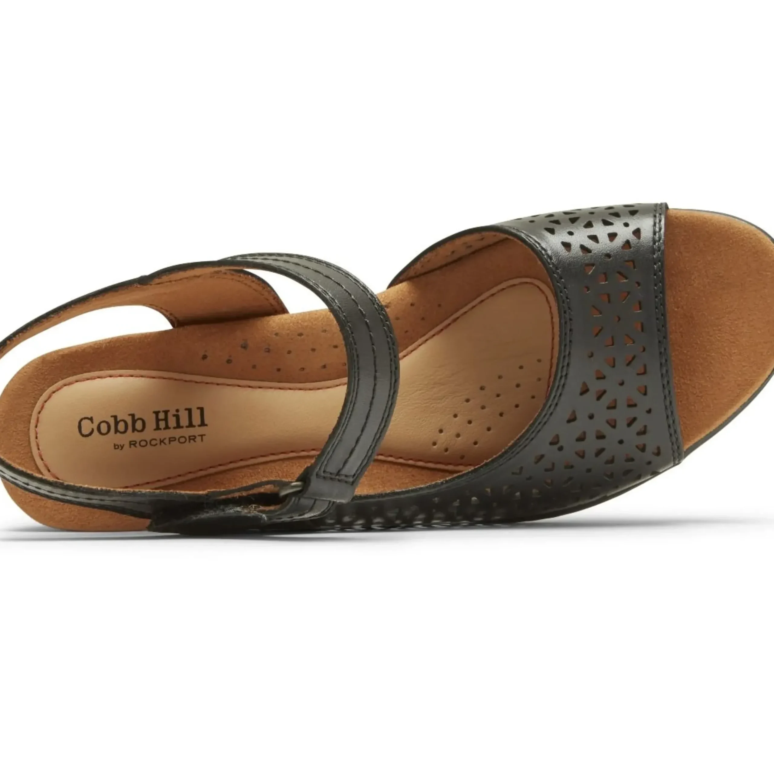 Discount Cobb Hill Laurel Black Perforated Sandal
