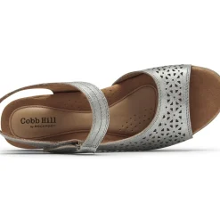 Discount Cobb Hill Laurel Metallic Perforated Sandal