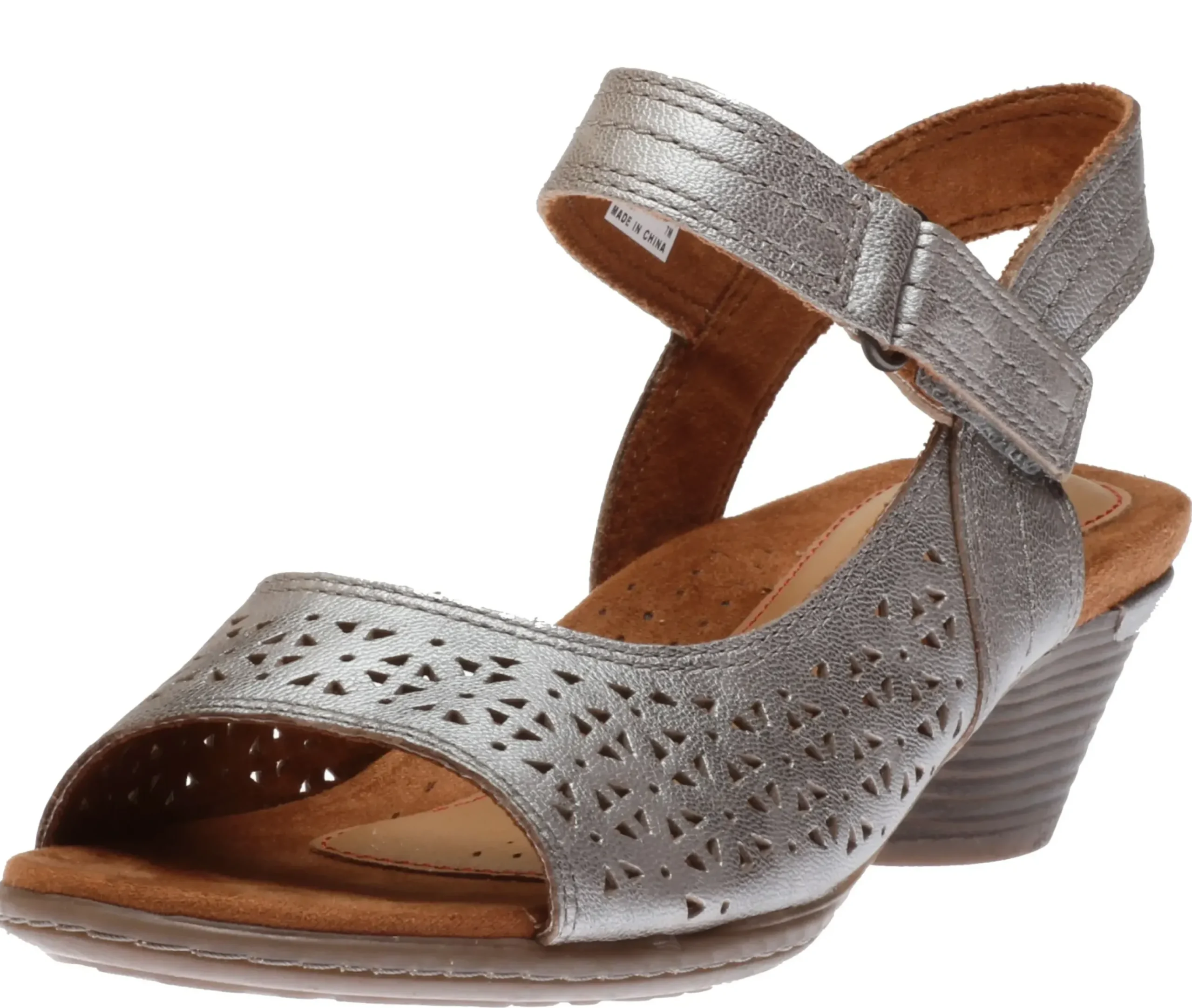 Discount Cobb Hill Laurel Metallic Perforated Sandal