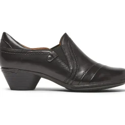 Cobb Hill Laurel Slip-On Black Leather Low Heel