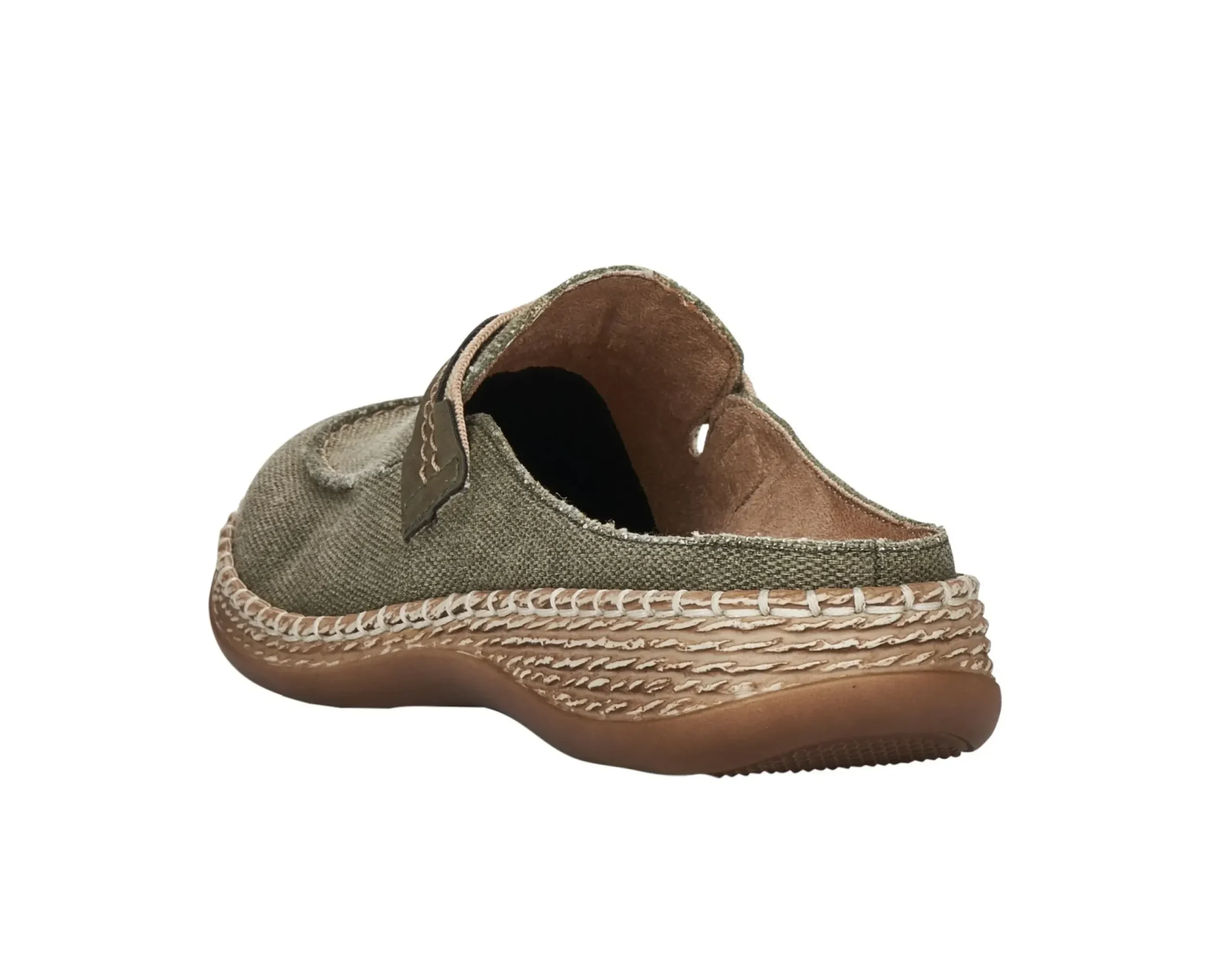 Best Rieker Leinen Green Slip-On Mule