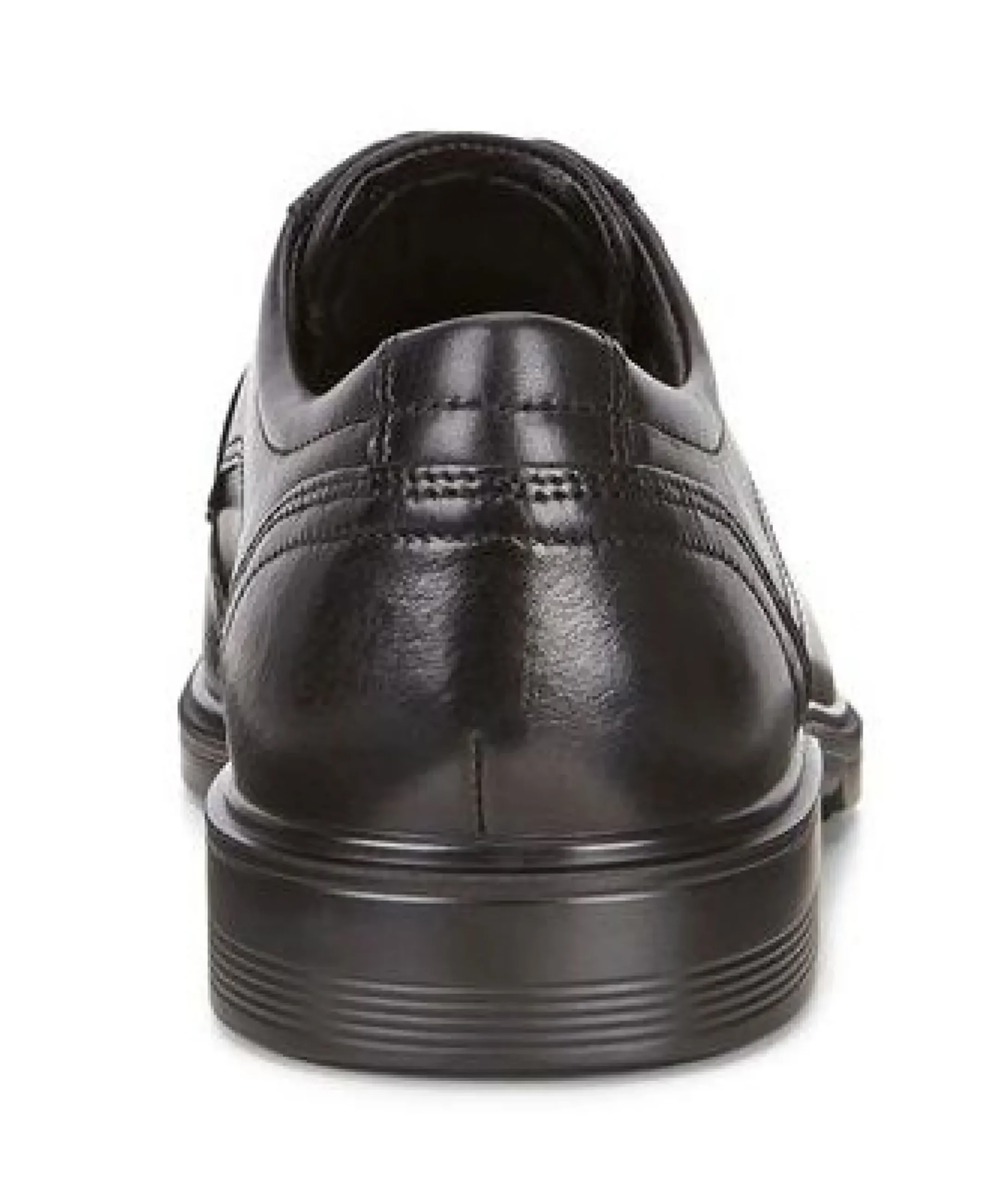 New Ecco Lisbon Black Leather Lace-Up Plain Toe Dress Shoe