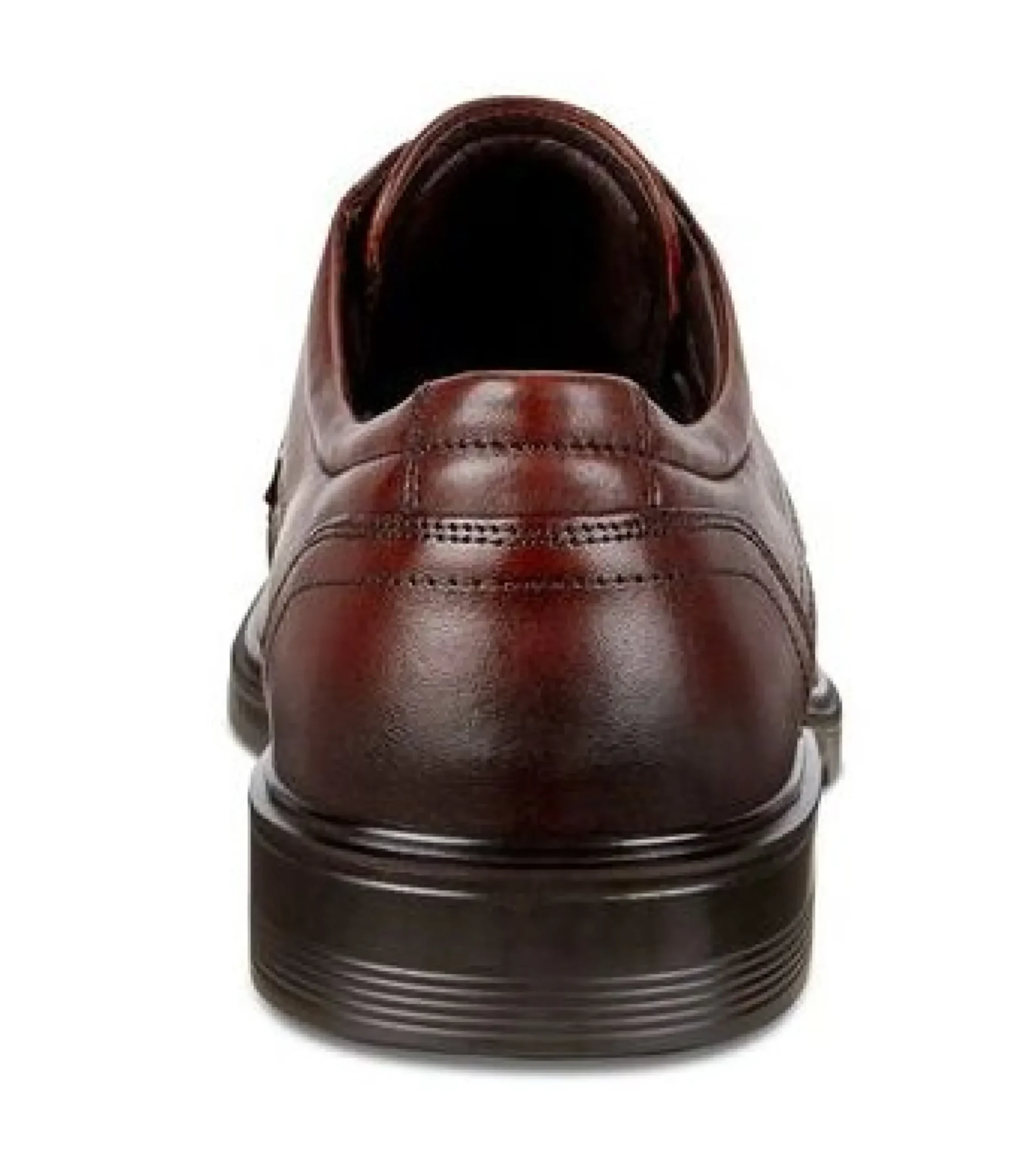 Outlet Ecco Lisbon Cognac Brown Leather Lace-Up Plain Toe Dress Shoe