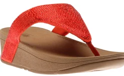Outlet Fit Flop Lottie Shimmer Crystal Passion Red Thong Sandal