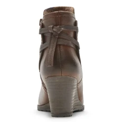 Sale Cobb Hill Lucinda Tan Back Tie Ankle Wedge Boot