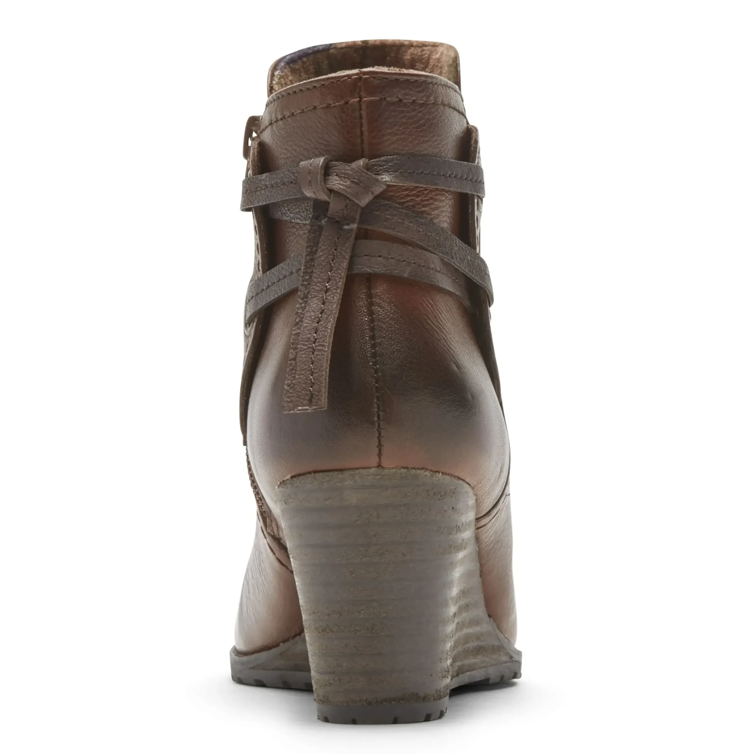 Sale Cobb Hill Lucinda Tan Back Tie Ankle Wedge Boot
