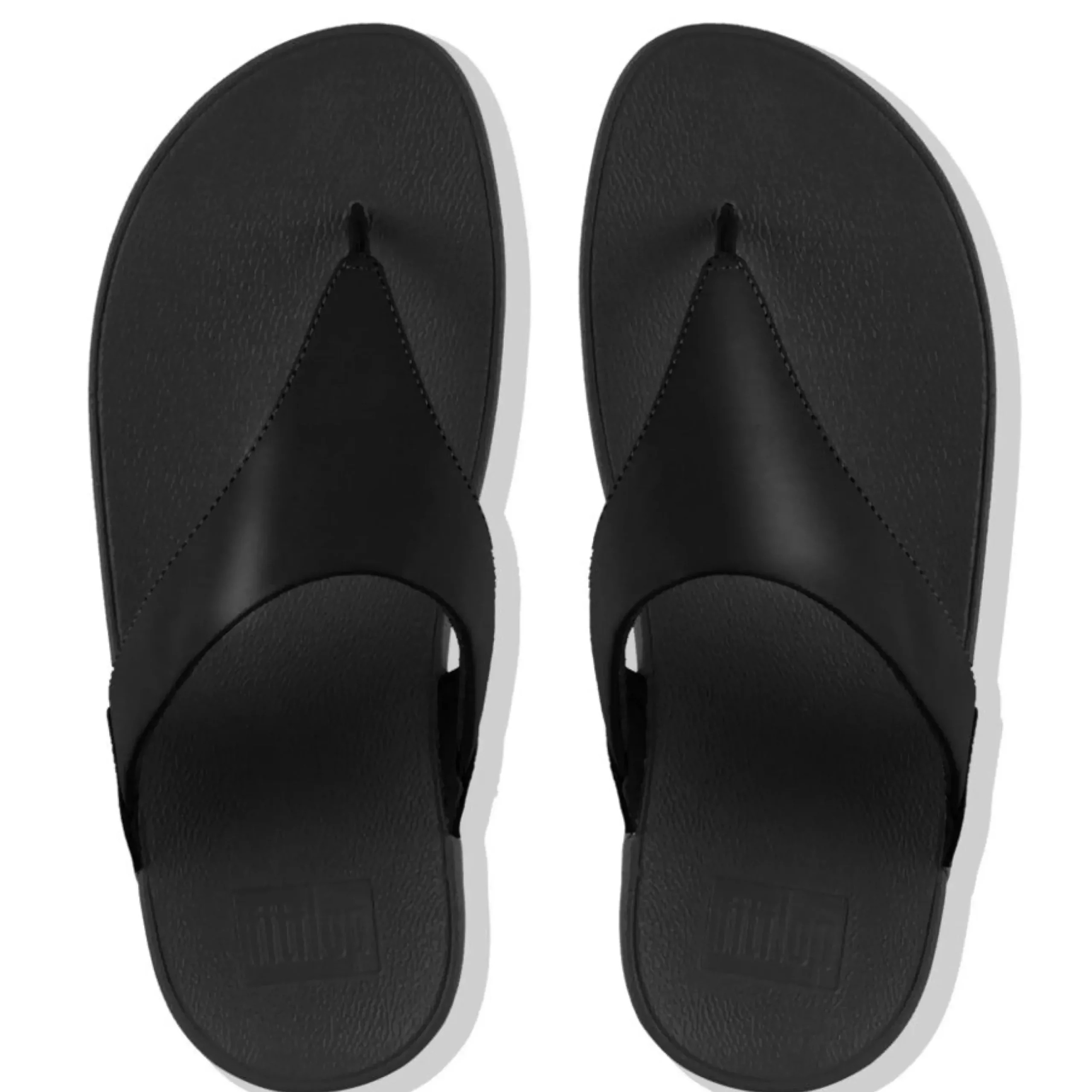 Discount Fit Flop Lulu Black Leather Thong Sandal