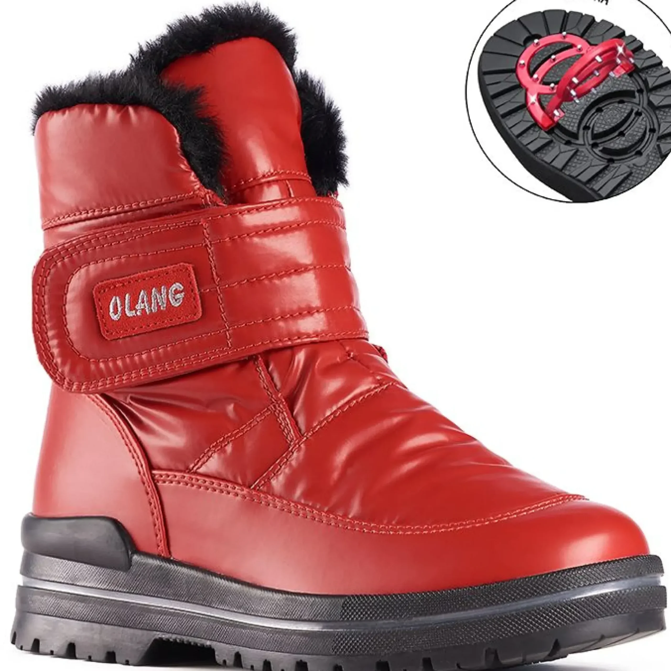 New Olang Luna Velcro Rosso Winter Boot