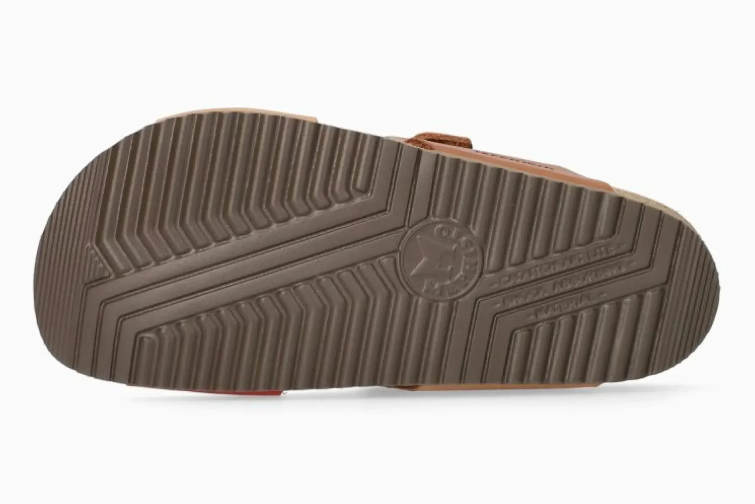 Hot Mephisto Madison Tan Orange Leather Slide Sandal