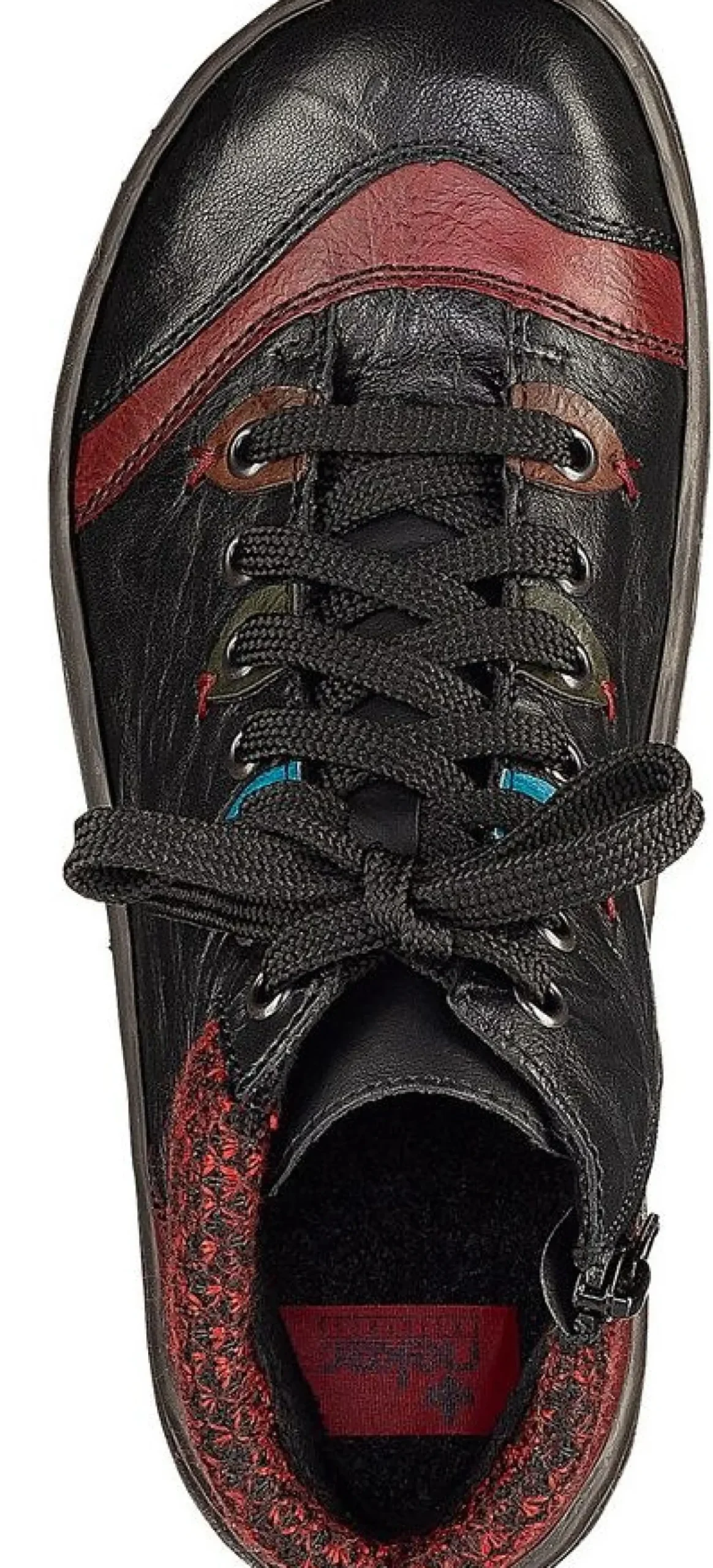 Sale Rieker Massa Black Wine Lace-Up Ankle Sneaker
