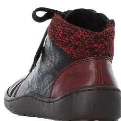 Sale Rieker Massa Black Wine Lace-Up Ankle Sneaker