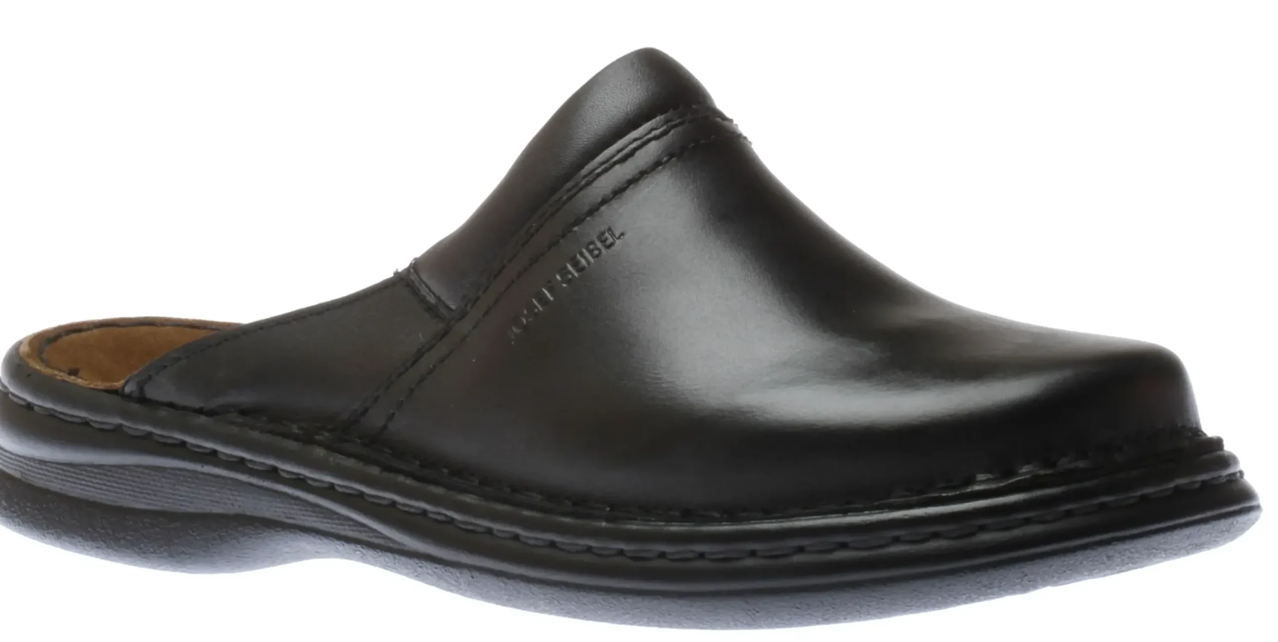 Clearance Josef Seibel Max Black Leather Slipper