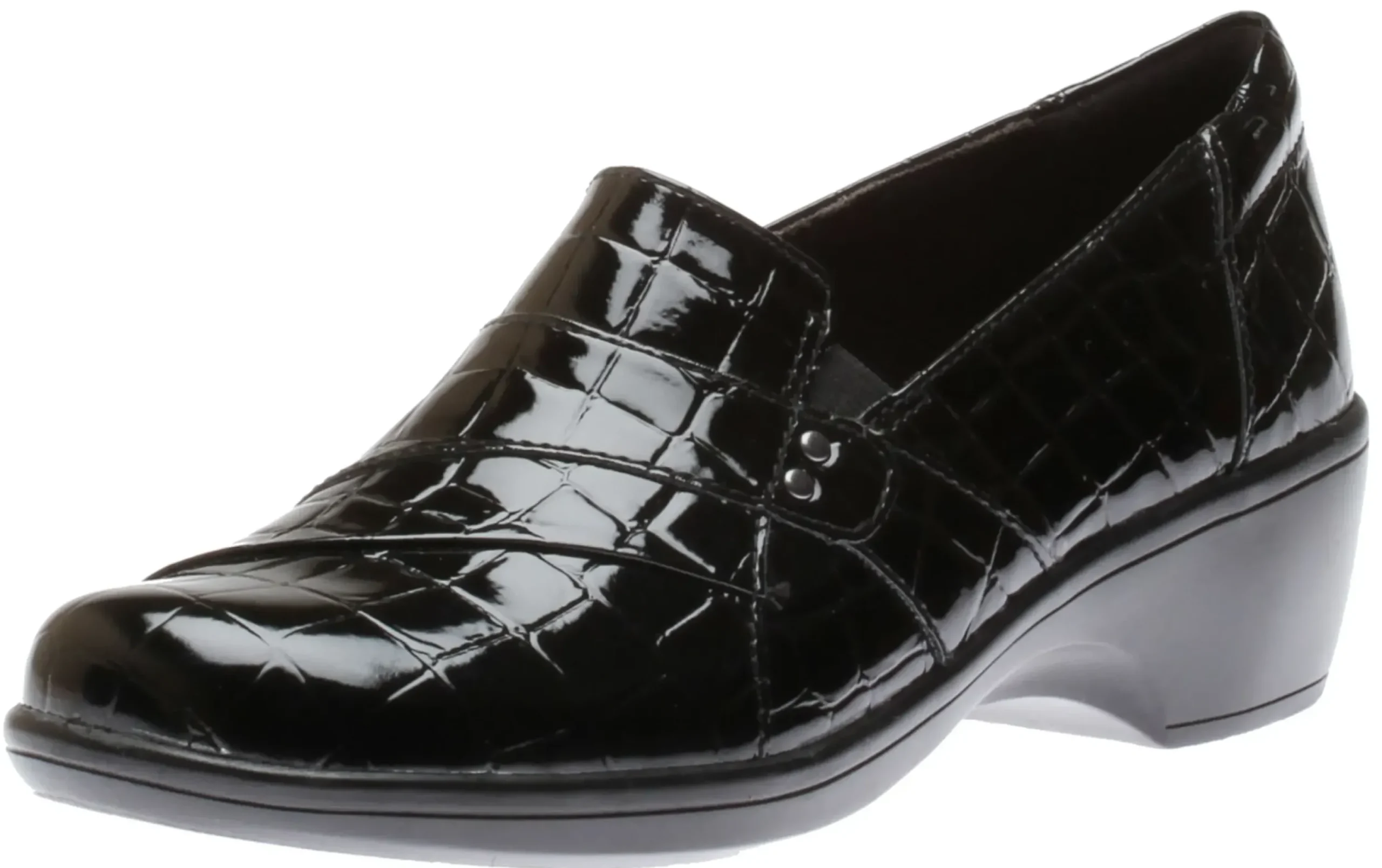 Online Clarks May Marigold Black Croco Slip-On Loafer