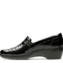 Online Clarks May Marigold Black Croco Slip-On Loafer