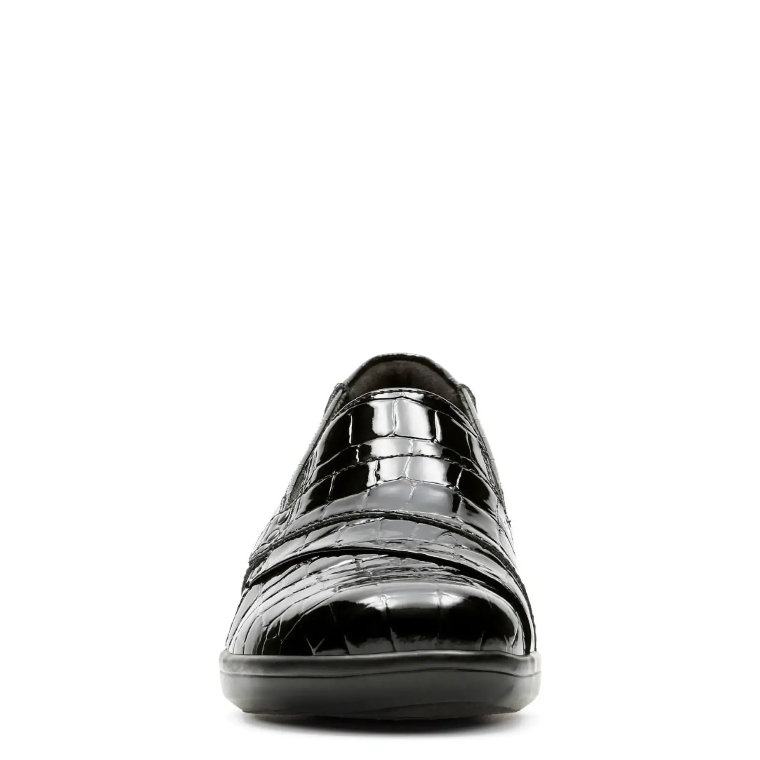Online Clarks May Marigold Black Croco Slip-On Loafer