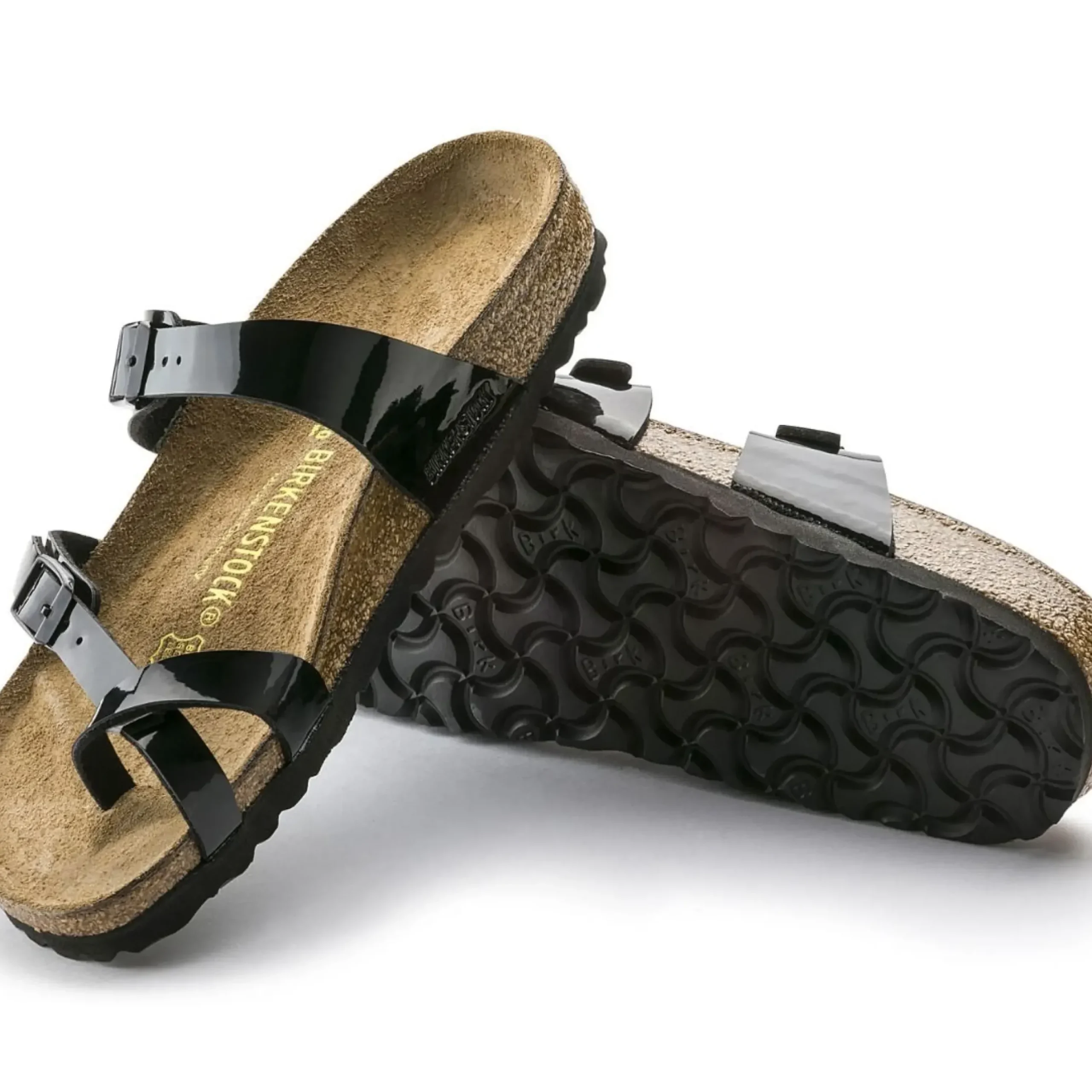 Discount Birkenstock Mayari Birko-Flor Black Patent Sandal