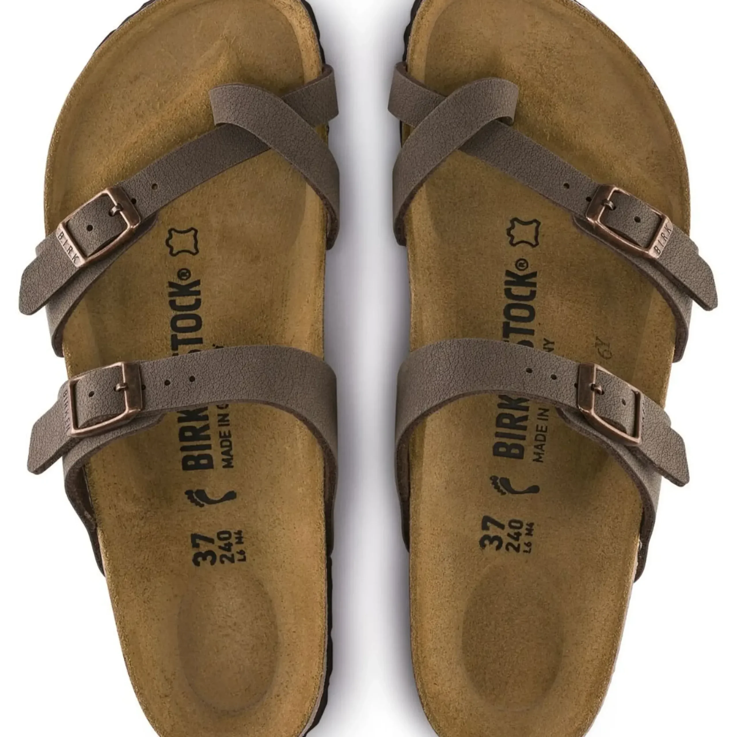 Clearance Birkenstock Mayari Birko-Flor Nubuck Mocha Brown Sandal