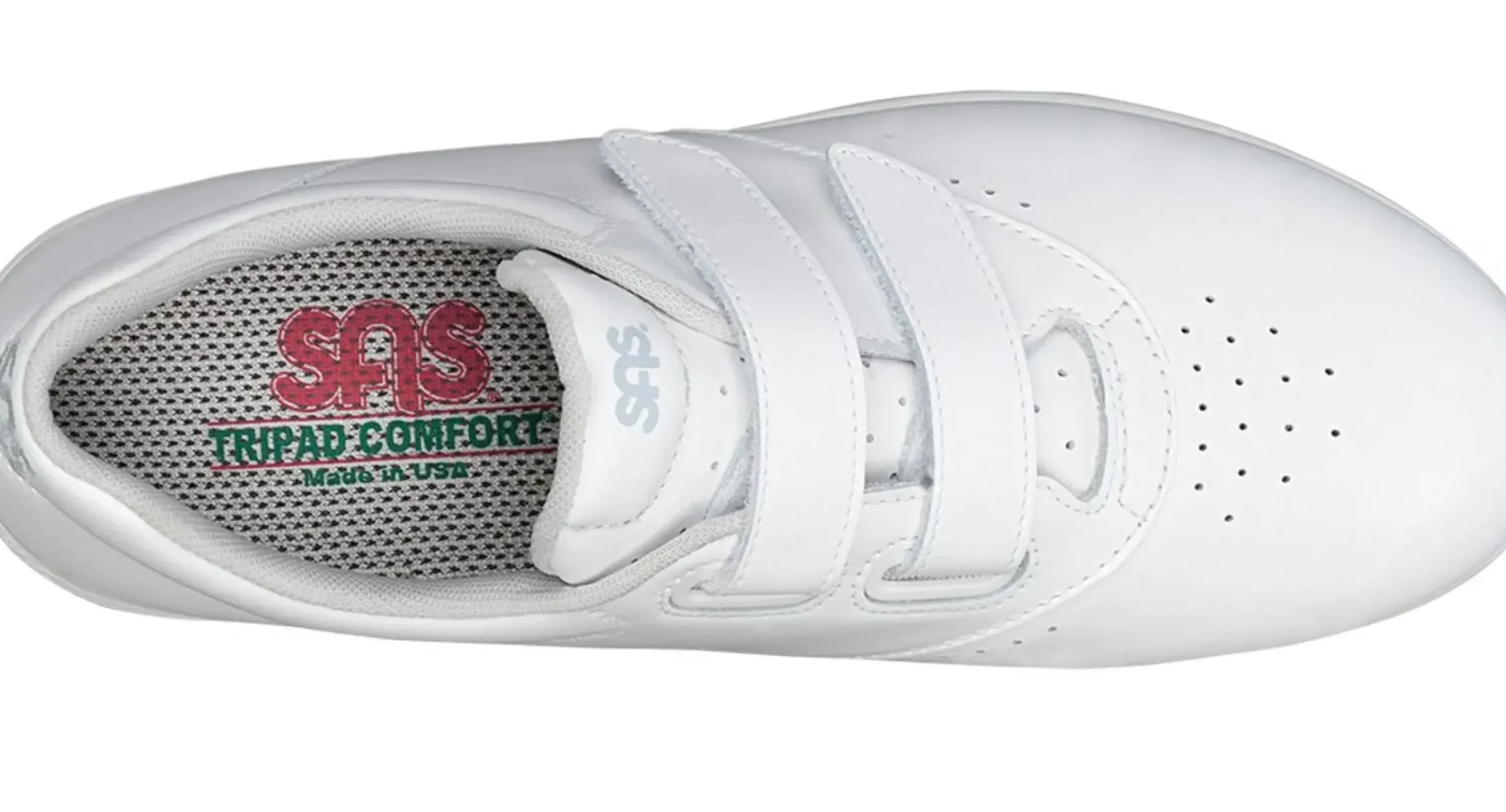 Outlet SAS Shoes Me Too White Leather Walking Shoe