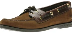 Hot Sperry Men's Authentic Original Brown Nubuck Leather Two Eye Boat Shoe