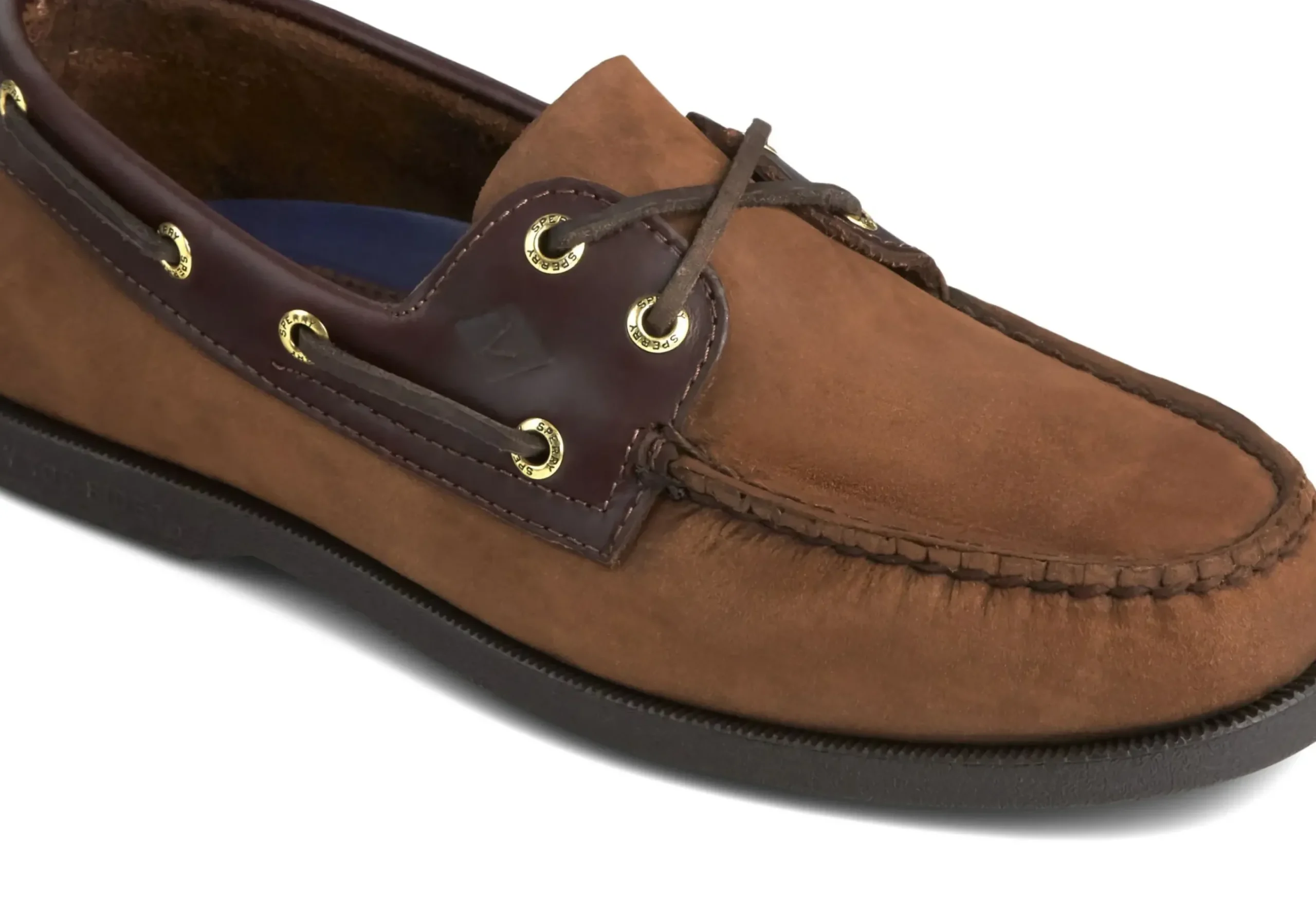 Hot Sperry Men's Authentic Original Brown Nubuck Leather Two Eye Boat Shoe