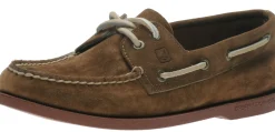 Clearance Sperry Men's Authentic Original Sahara Brown Leather Two Eye Boat Shoe