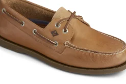 Clearance Sperry Men's Authentic Original Sahara Brown Leather Two Eye Boat Shoe