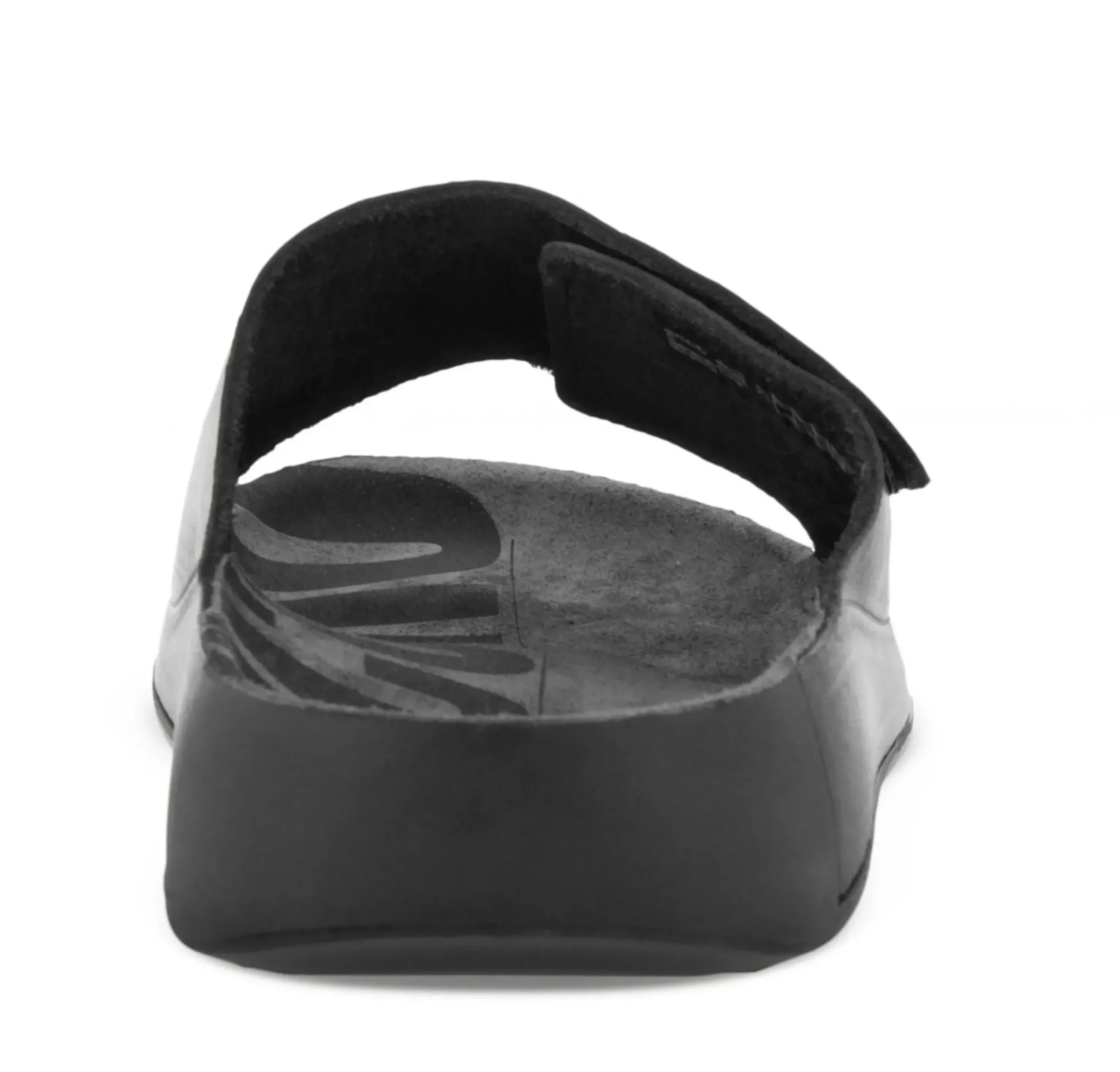 Sale Ecco Men's 2Nd Cozmo Black Leather Slide Sandal