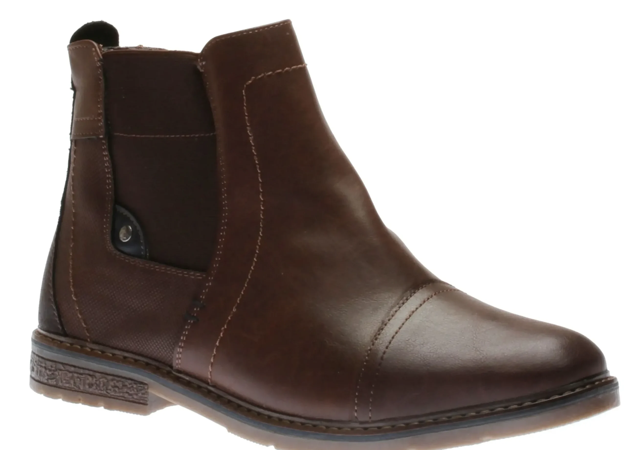Outlet Relife Mens Side Zip Brown