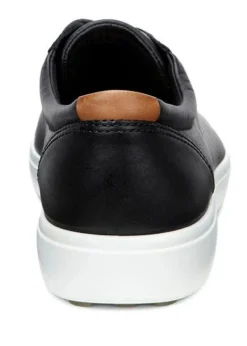 Discount Ecco Men's Soft 7 Black Leather Lace-Up Sneaker