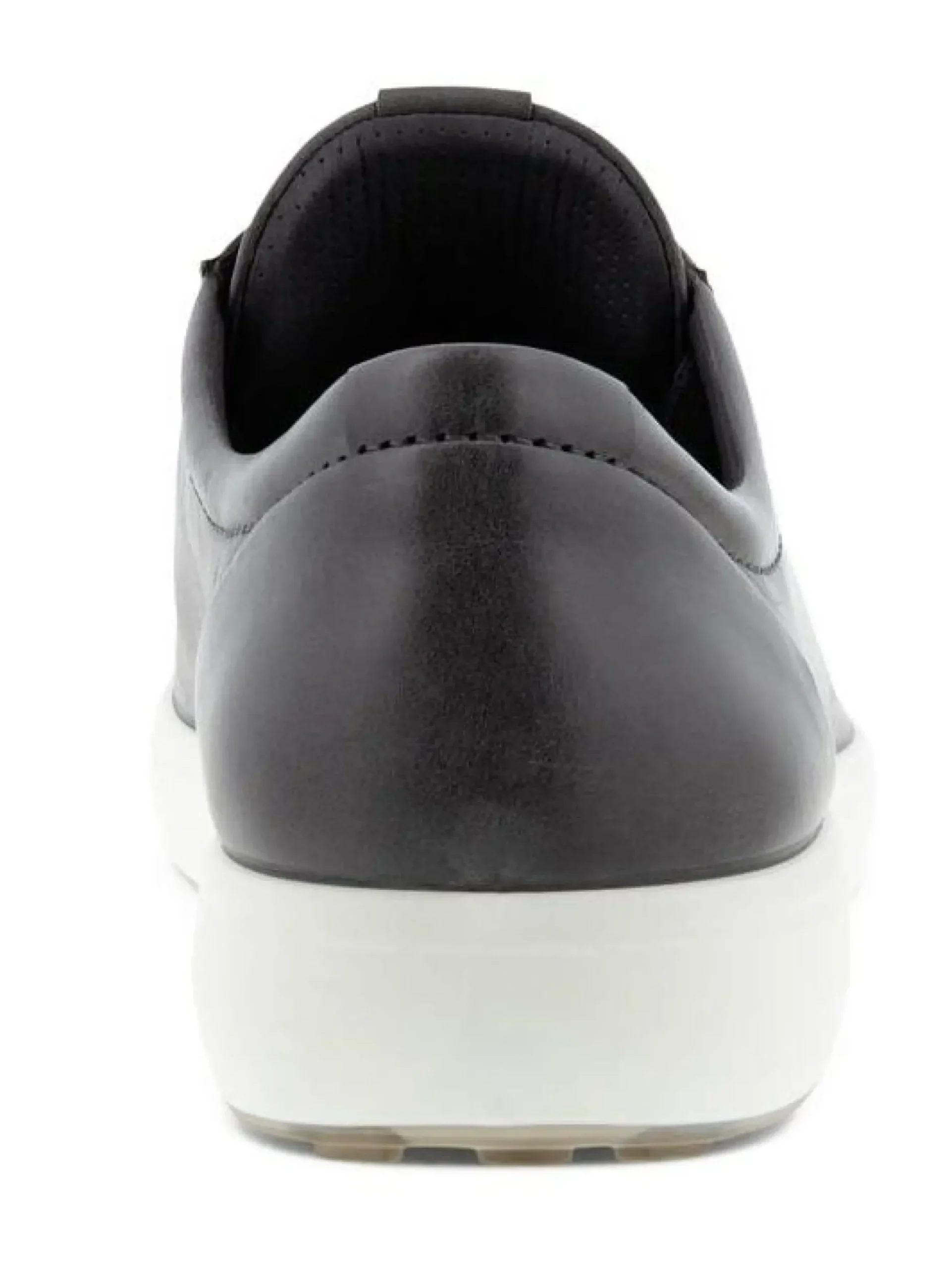Clearance Ecco Men's Soft 7 Titanium Grey Leather Lace-Up Sneaker