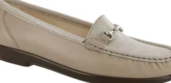 Best SAS Shoes Metro Taupe Linen Web Slip On Loafer