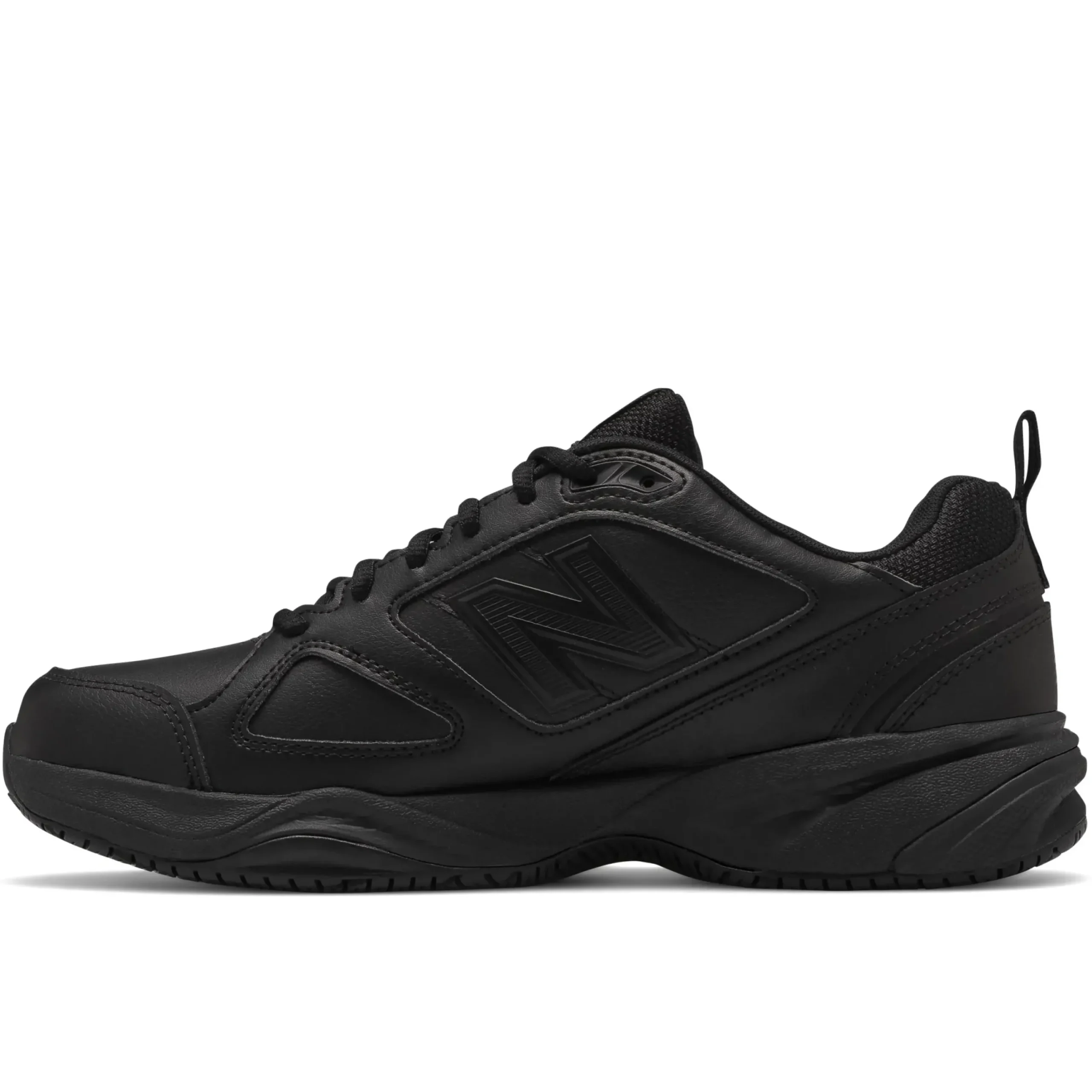 Outlet New Balance Mid626K2 Slip-Resistant Black Leather Sneaker
