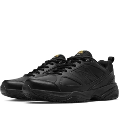 Outlet New Balance Mid626K2 Slip-Resistant Black Leather Sneaker