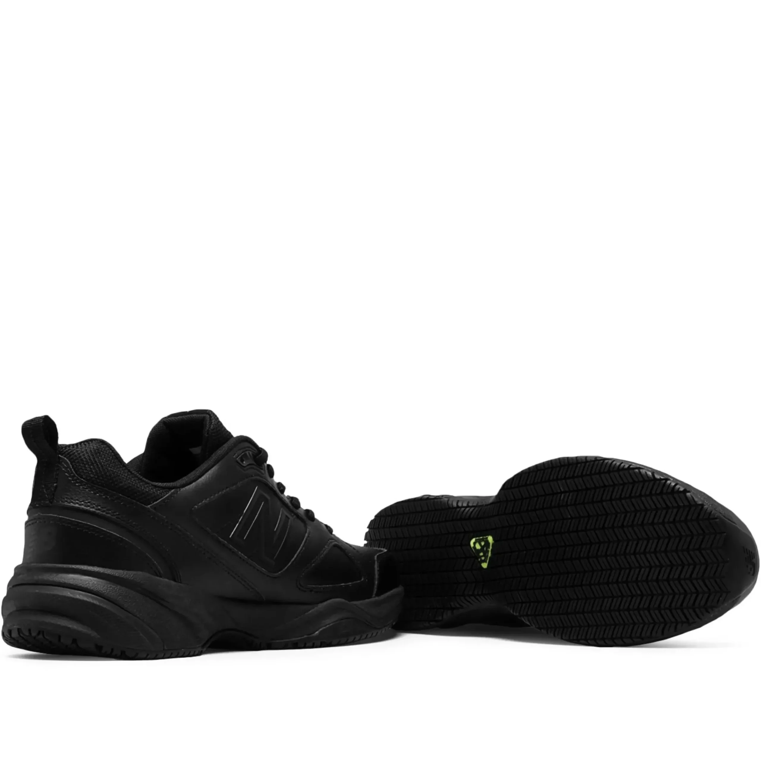 Outlet New Balance Mid626K2 Slip-Resistant Black Leather Sneaker