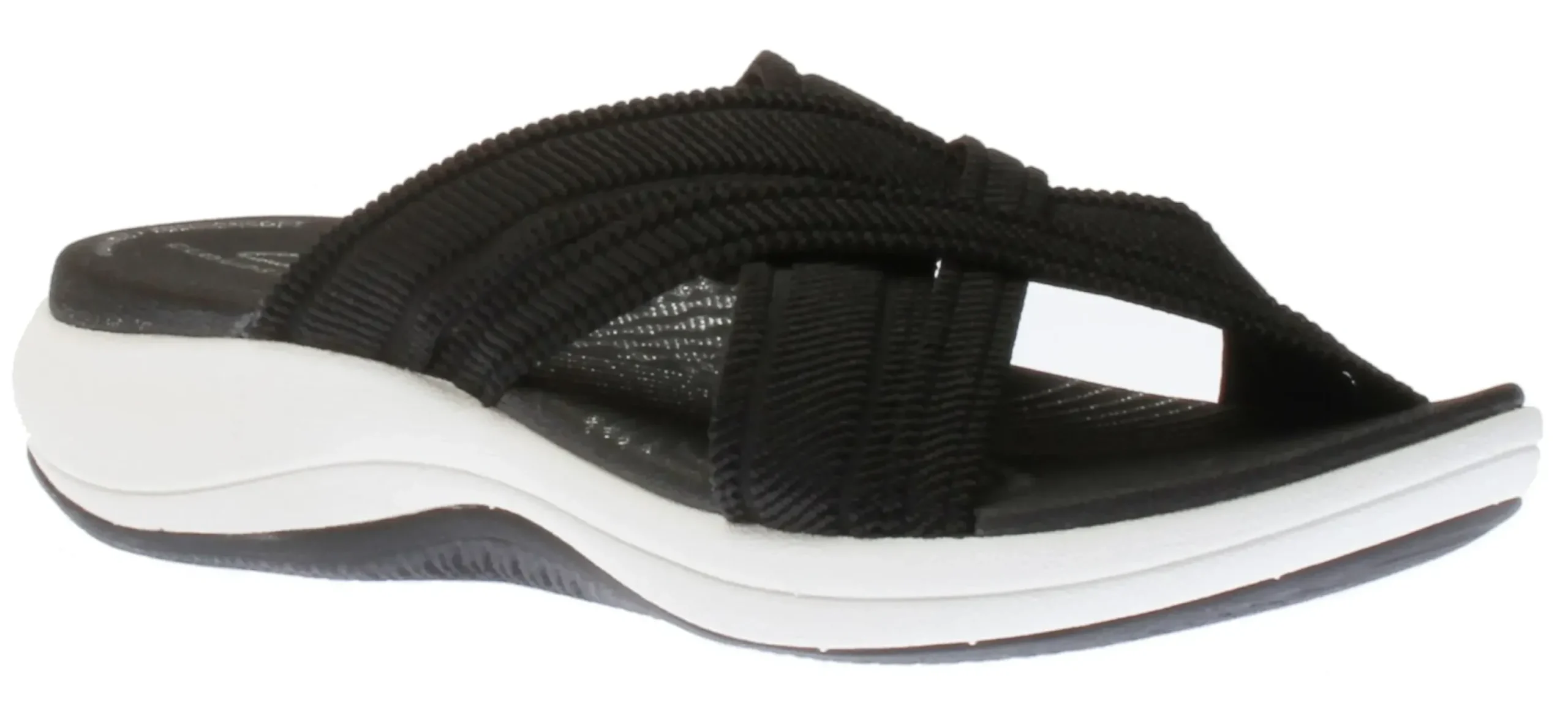 Discount Clarks Mira Isle Black Slide Sport Sandal