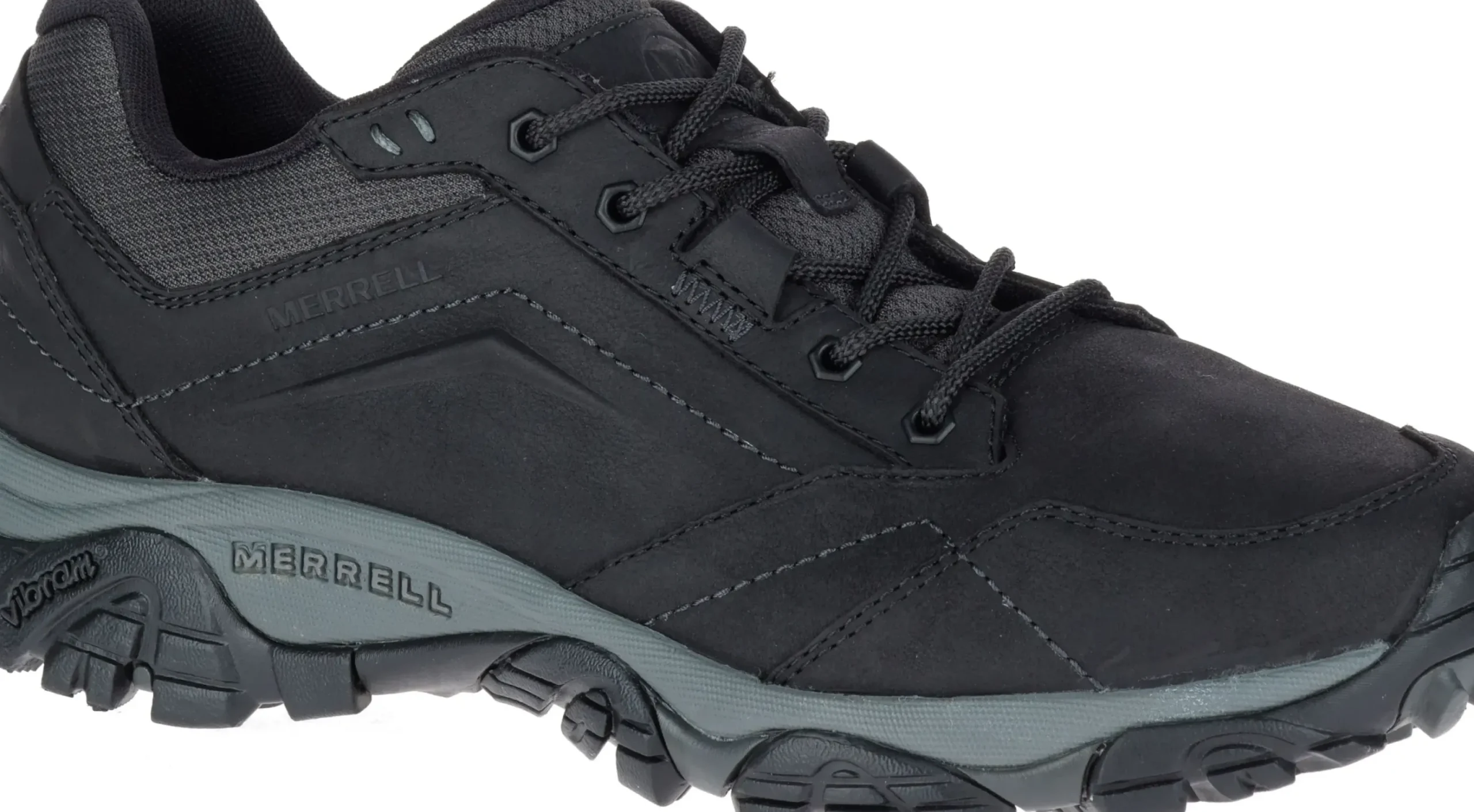 Clearance Merrell Moab Adventure Lace-Up Black Wide Width Hiking Shoe