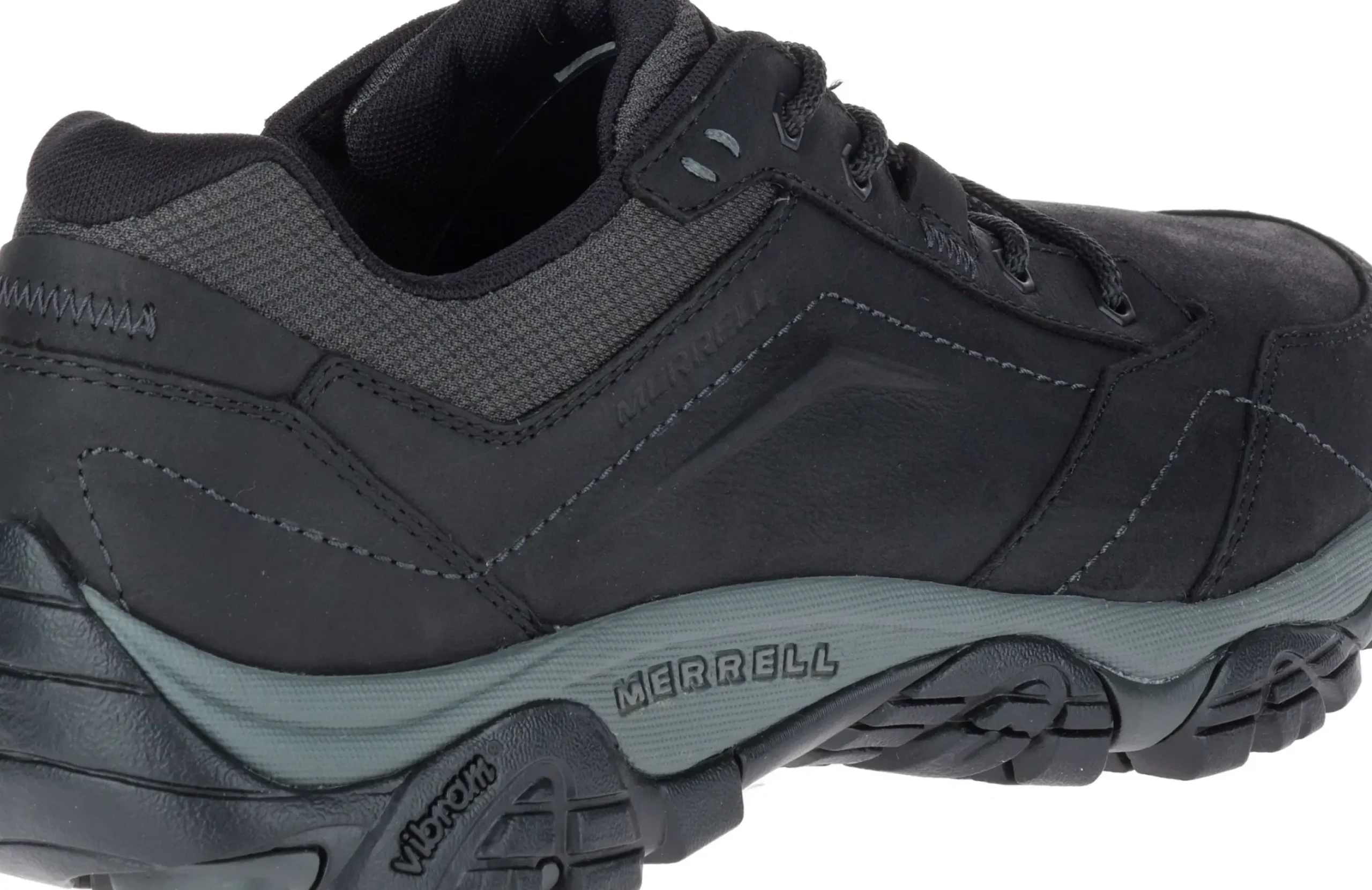 Clearance Merrell Moab Adventure Lace-Up Black Wide Width Hiking Shoe