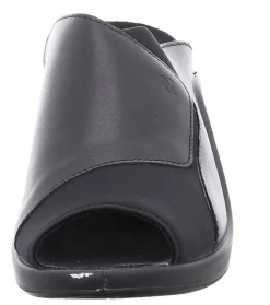Sale Romika Mokassetta 244 Black Leather Slide Heel Sandal