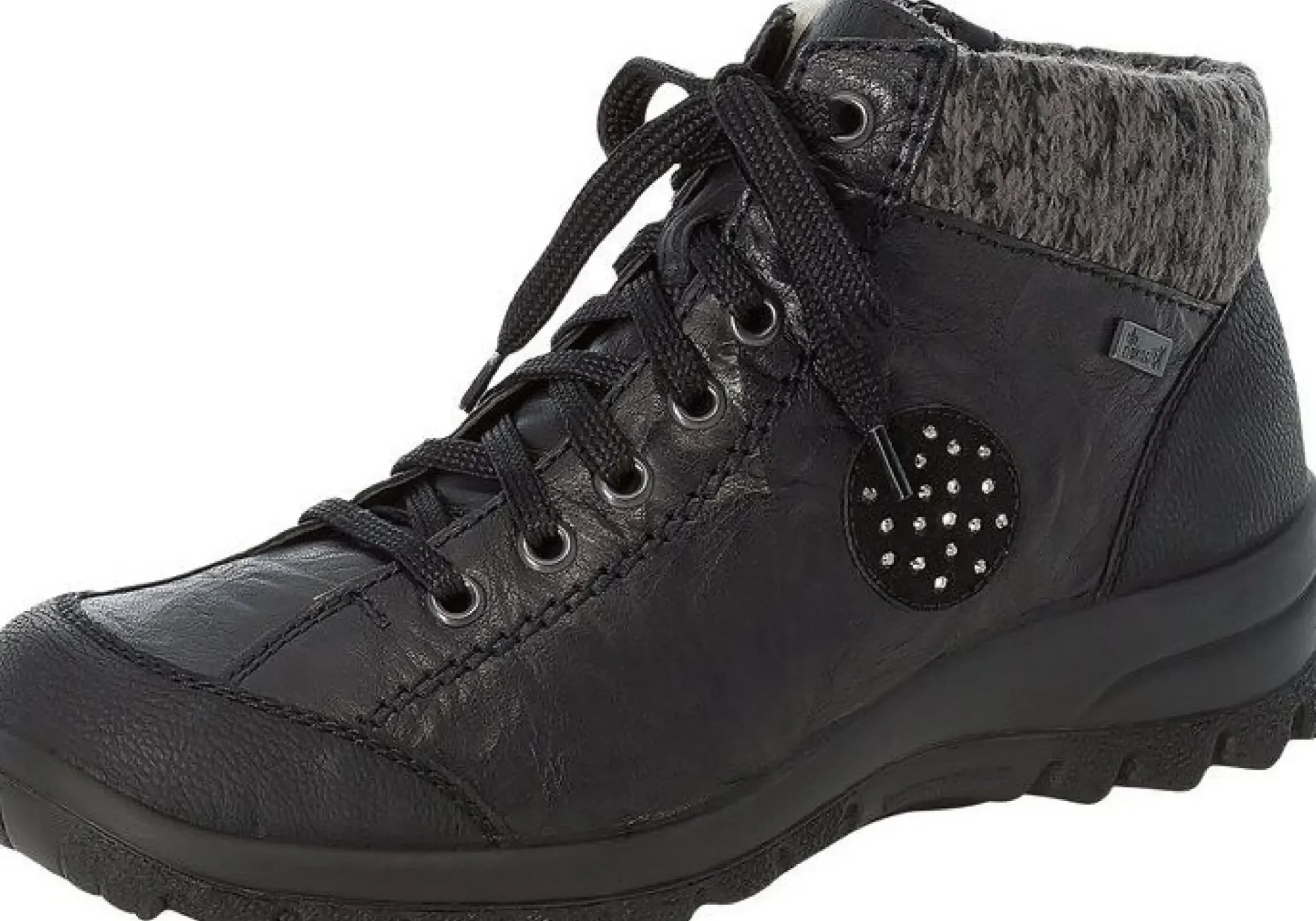 Clearance Rieker Mombasa Black Leather Ankle Boot