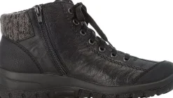 Clearance Rieker Mombasa Black Leather Ankle Boot