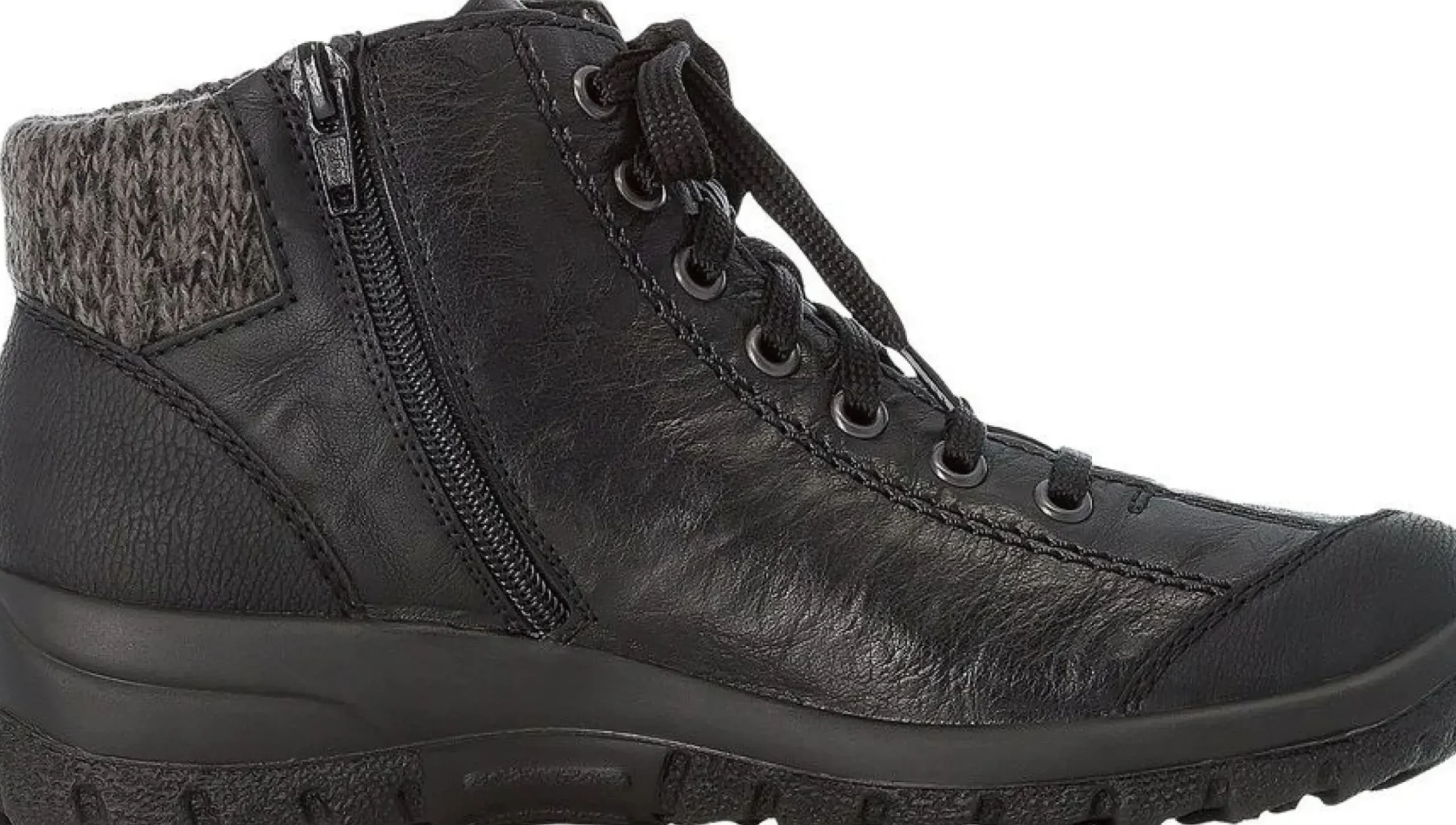 Clearance Rieker Mombasa Black Leather Ankle Boot