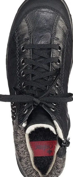 Clearance Rieker Mombasa Black Leather Ankle Boot