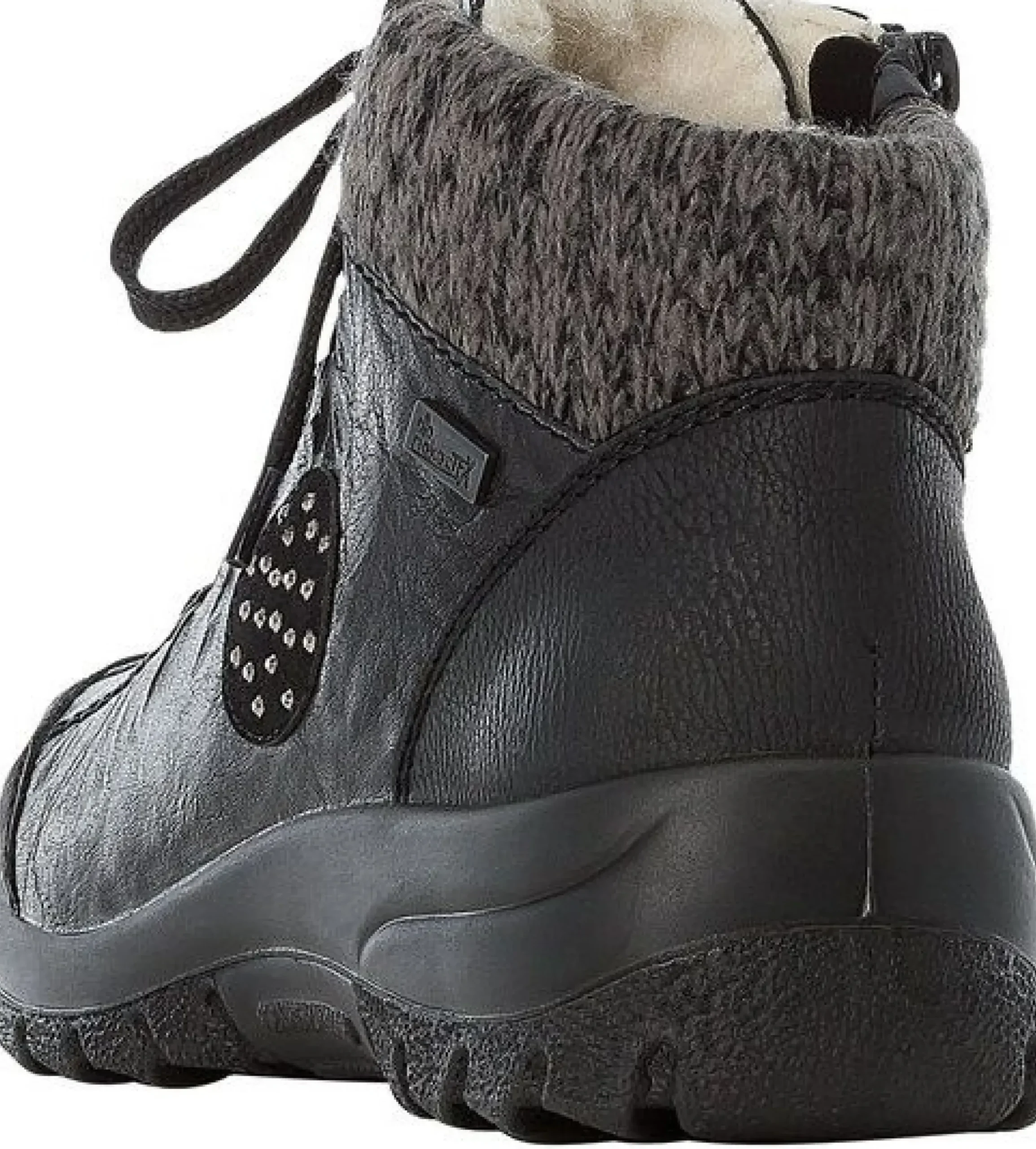 Clearance Rieker Mombasa Black Leather Ankle Boot