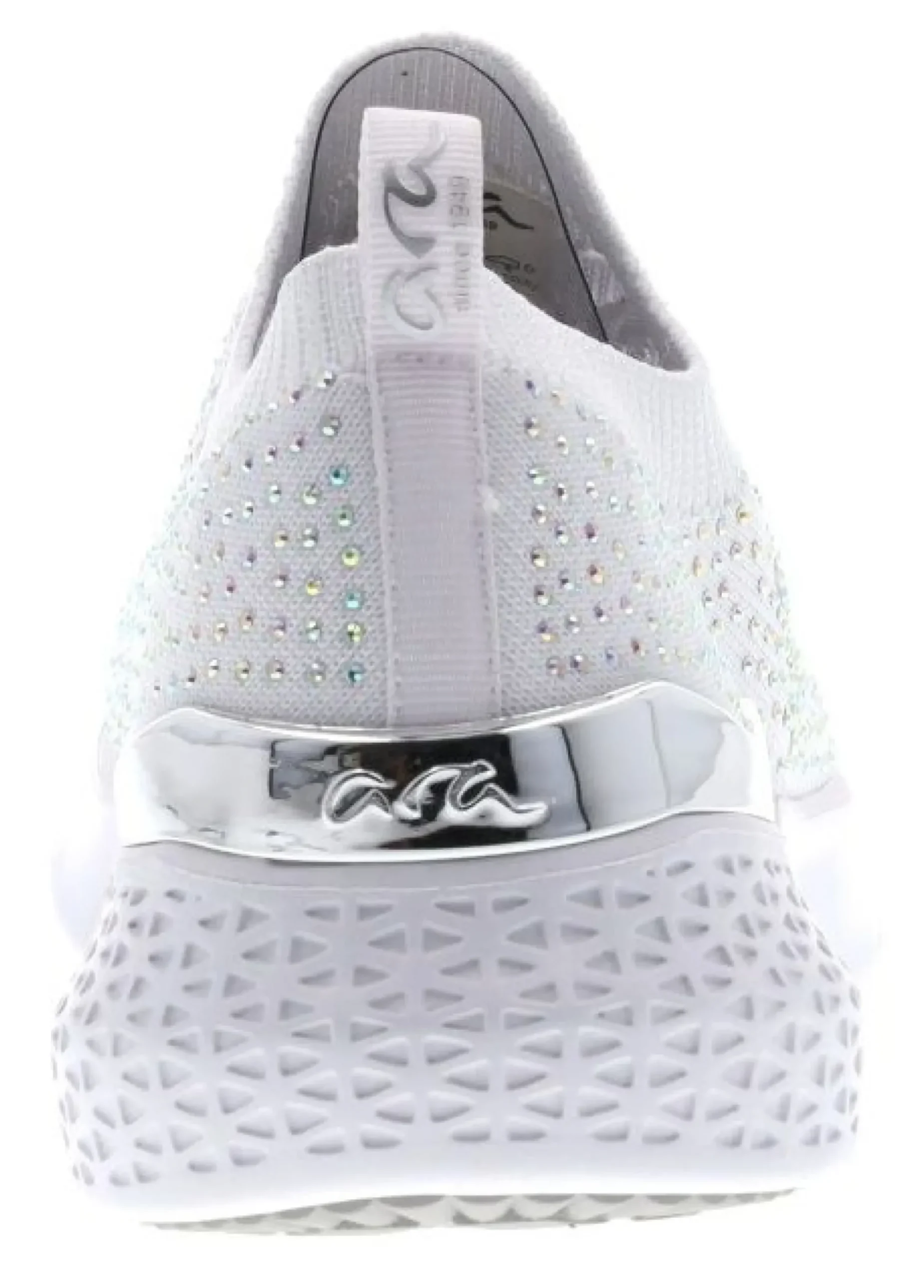 Discount Ara Monticello White Rainbow Rhinestone Slip-On Sneaker