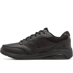 Sale New Balance Mw928Bk3 Black Leather Lace-Up Walking Shoe
