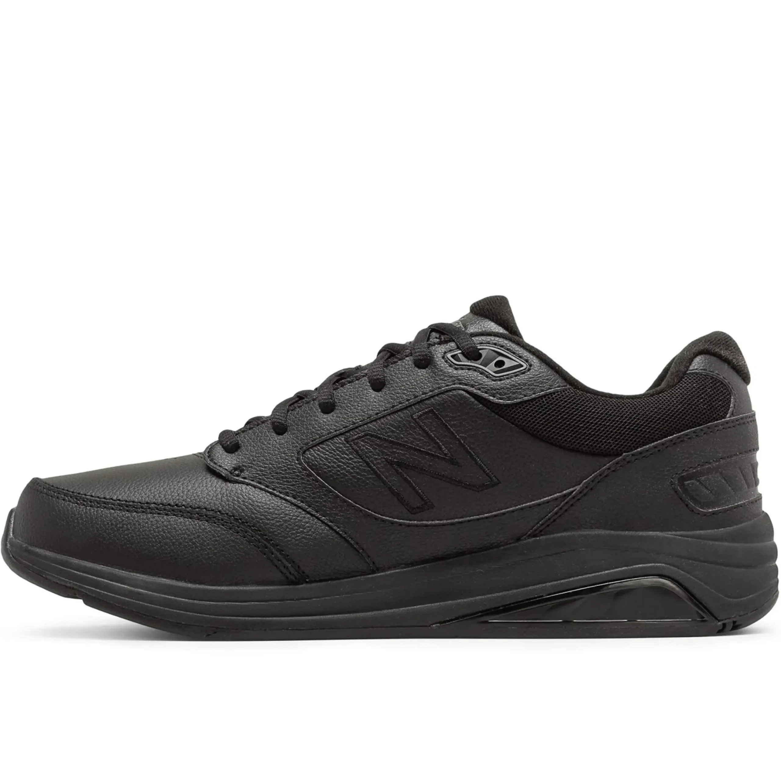 Sale New Balance Mw928Bk3 Black Leather Lace-Up Walking Shoe